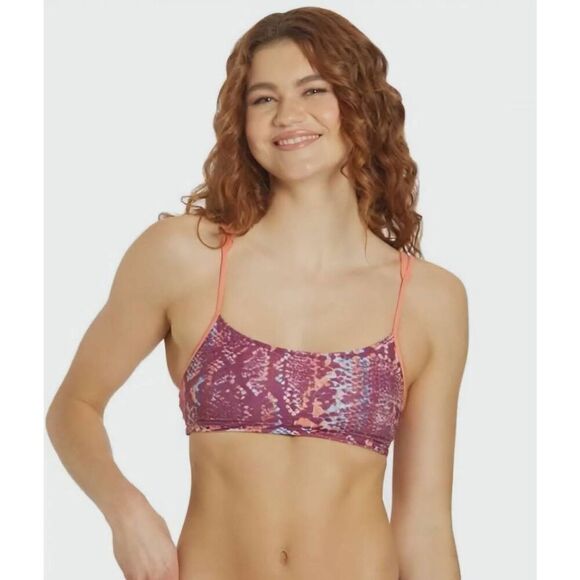NWT Sporti x Gretchen Walsh Desert Python Tracy Double Strap Bikini Top Size M - Picture 1 of 5